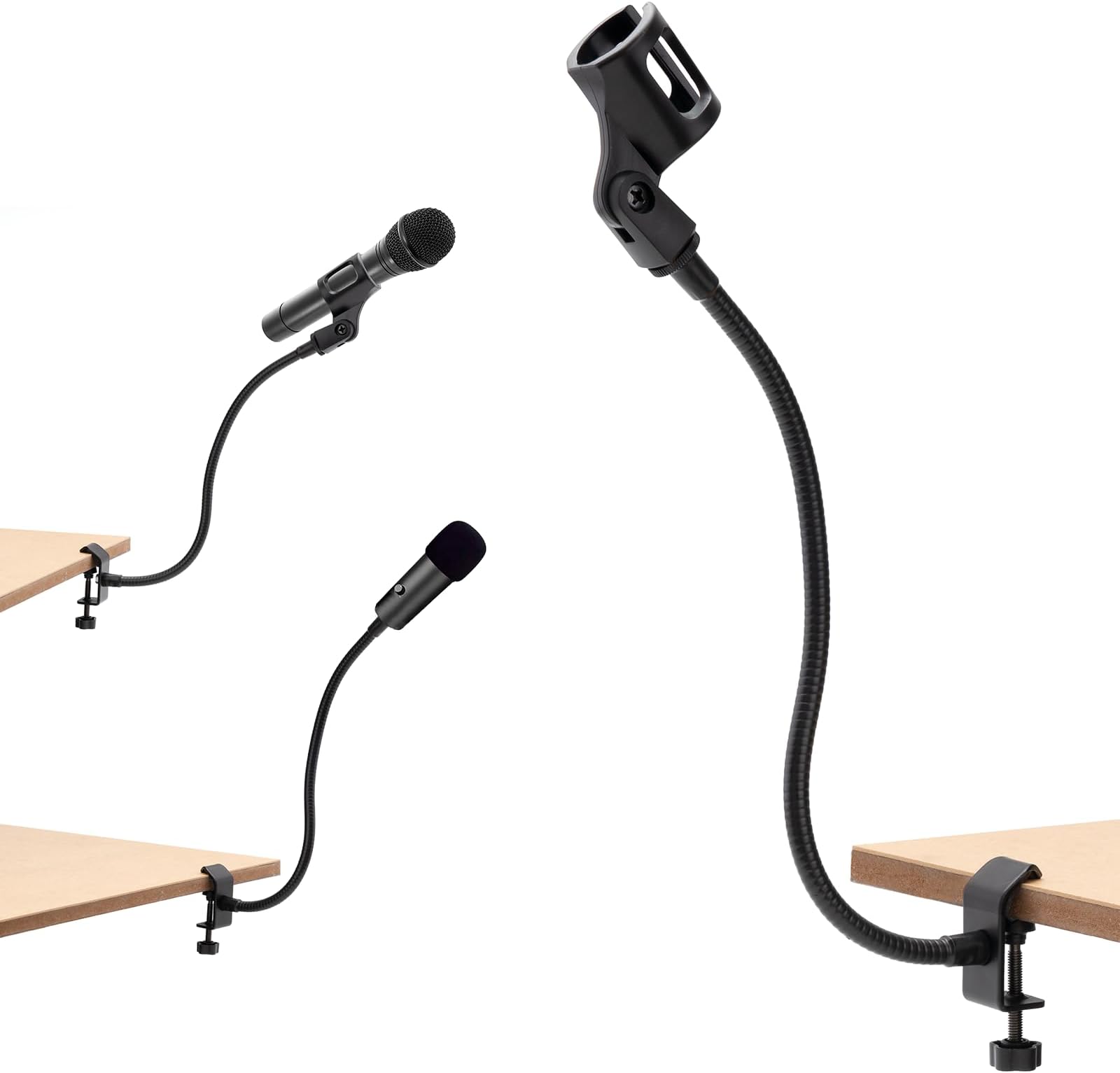 Flexible Gooseneck Desk Mount Phone & Webcam Holder – Clip-On Stand