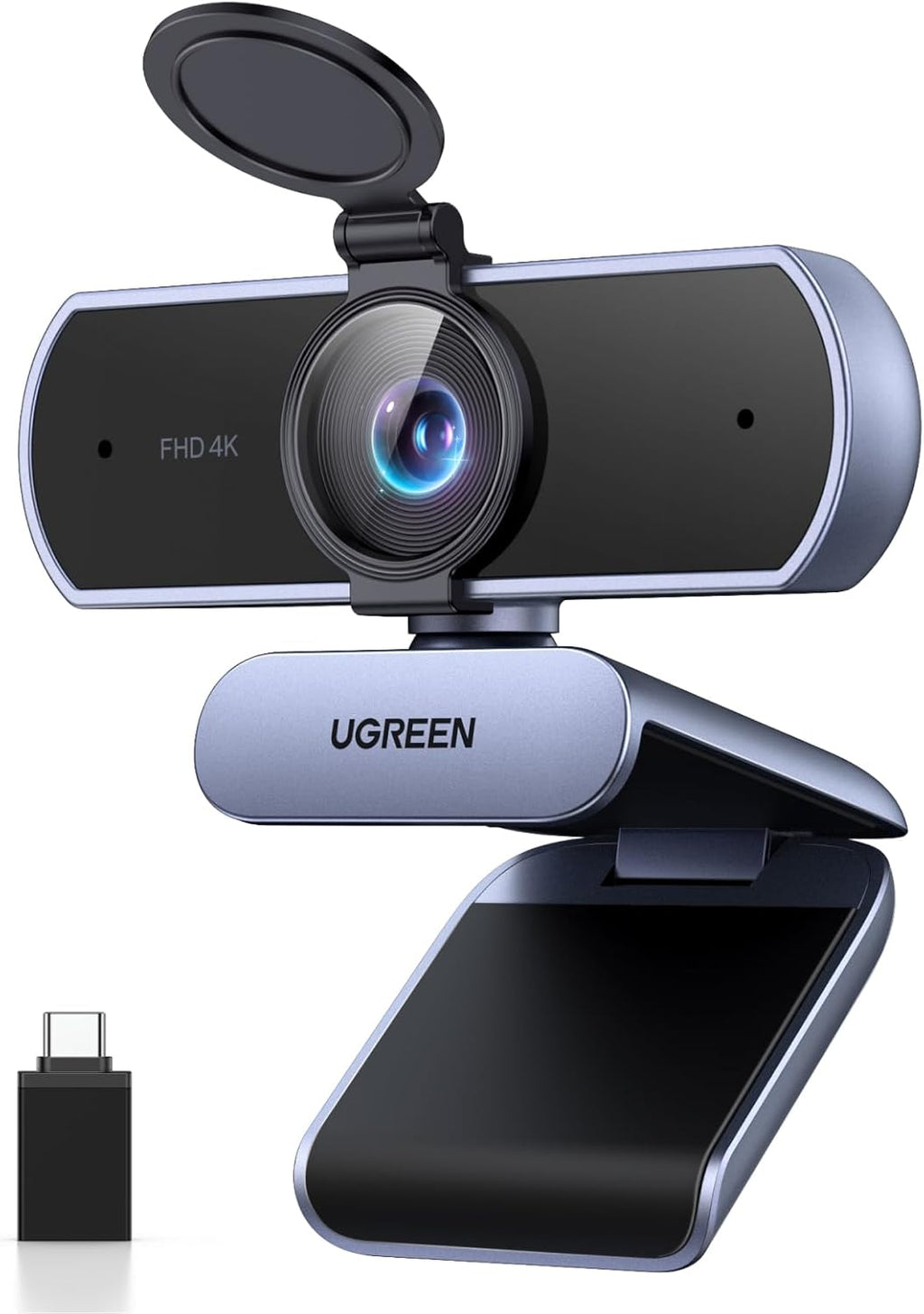 1080P 60FPS Webcam with Microphone, RGB Light, Autofocus for Laptop/Desktop on Windows/Mac