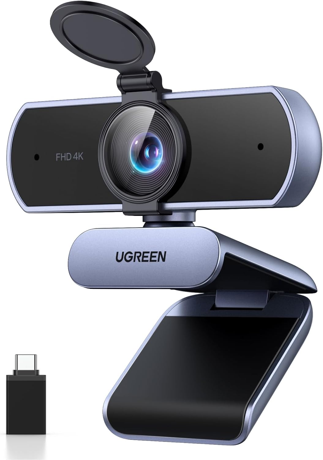 1080P 60FPS Webcam with Microphone, RGB Light, Autofocus for Laptop/Desktop on Windows/Mac