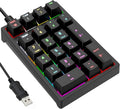 Foldable Wireless Mechanical Numpad – 22-Key USB Number Pad with Backlight