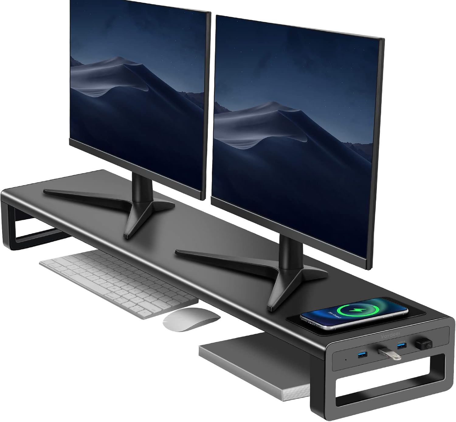 Monitor Stand Riser with USB 3.0 Hub & Storage Shelf (VAYDEER)