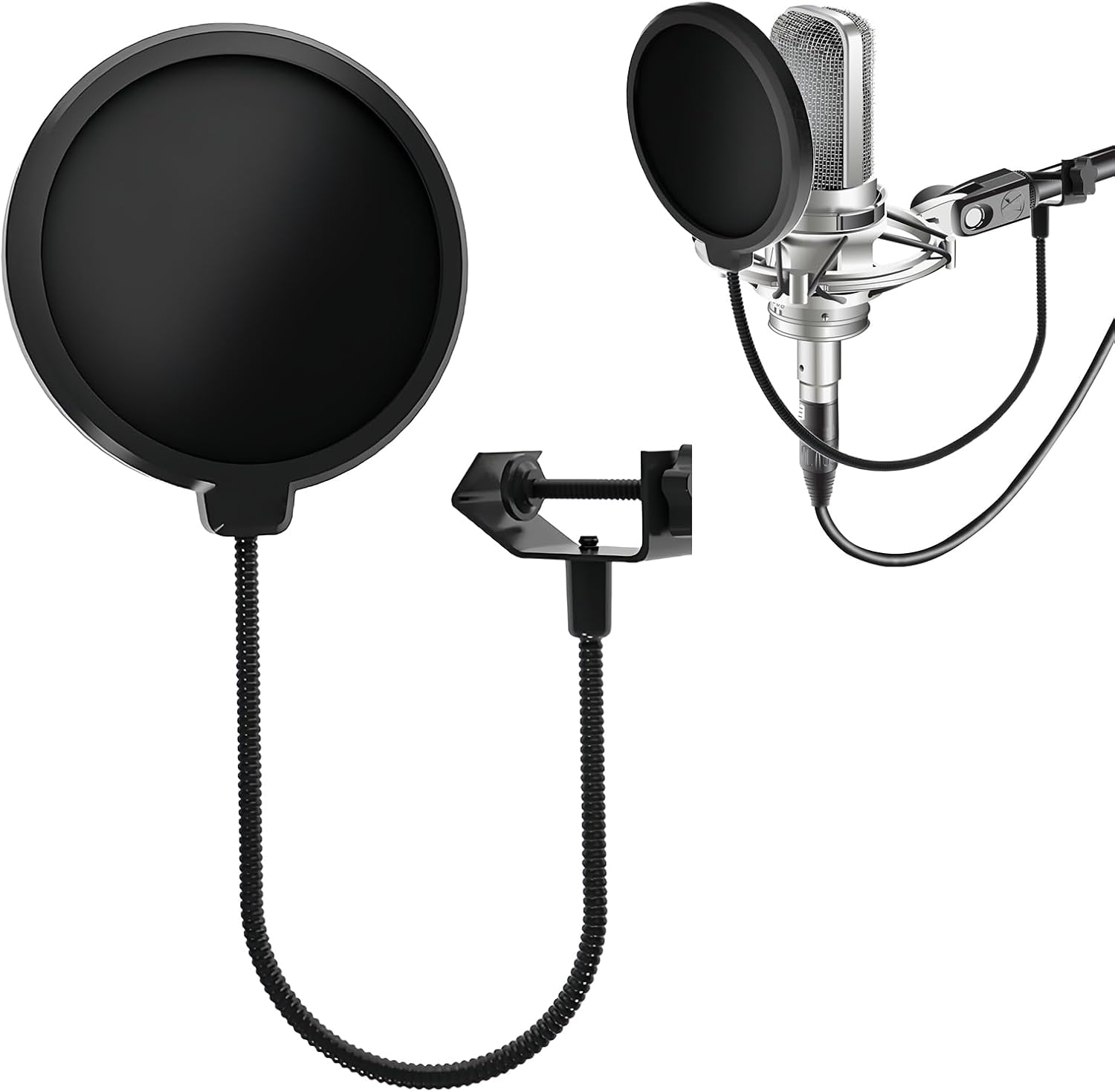 Dual-Layer Microphone Pop Filter 100mm – Studio Recording Windscreen