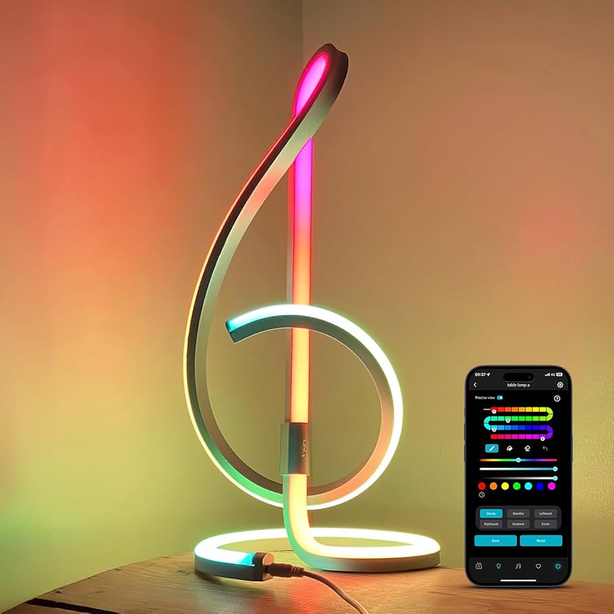 Smart RGB WiFi LED Desk Lamp with Touch Dimmer – App Controlled Reading Light
