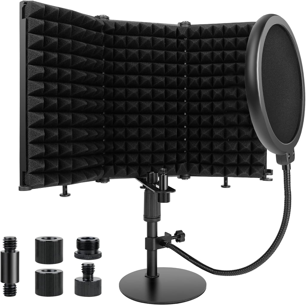 Professional Microphone Foam Isolation Shield – Acoustic Recording Panel