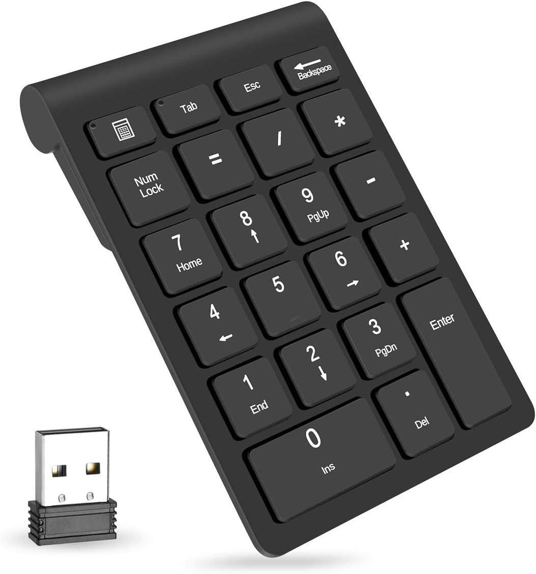 Foldable Wireless Mechanical Numpad – 22-Key USB Number Pad with Backlight