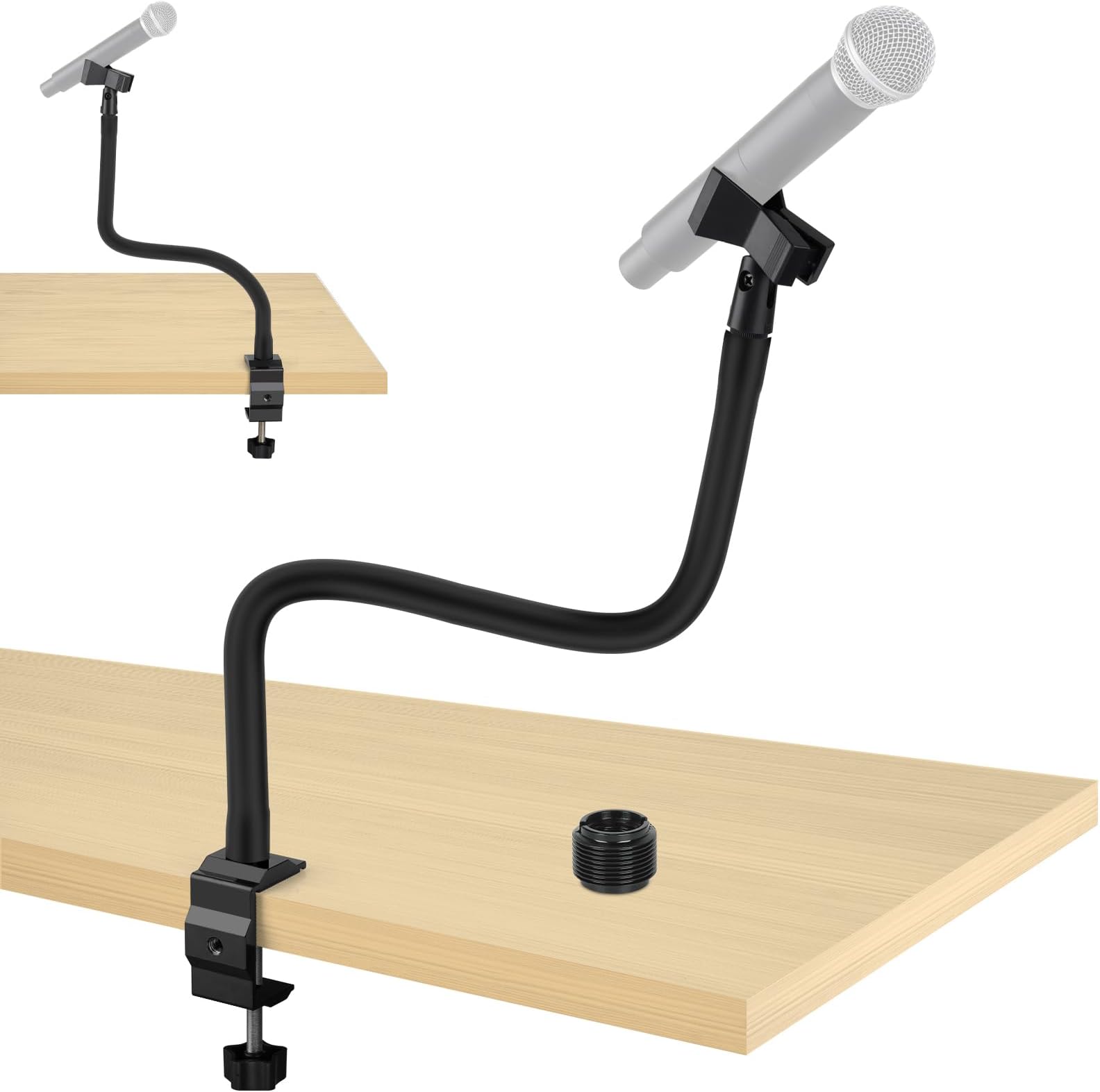 Flexible Gooseneck Desk Mount Phone & Webcam Holder – Clip-On Stand