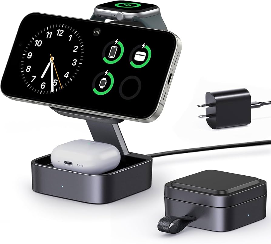 Wireless Charging Stand 3-in-1 – iPhone, Apple Watch & AirPods Charging Dock