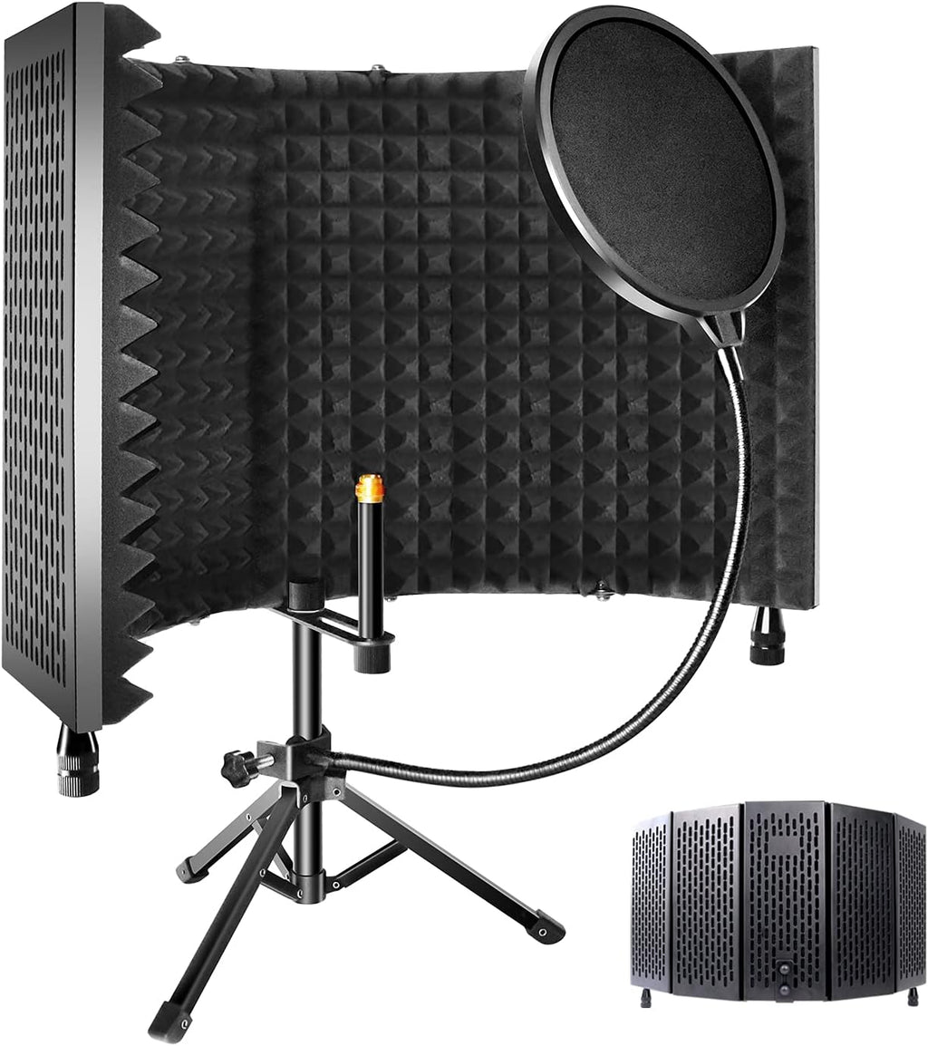 Professional Microphone Foam Isolation Shield – Acoustic Recording Panel