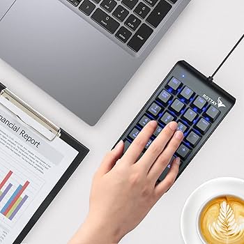 Foldable Wireless Mechanical Numpad – 22-Key USB Number Pad with Backlight