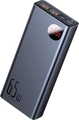 20000mAh USB-C Power Bank Fast Charge 65W PD – Baseus Portable Charger