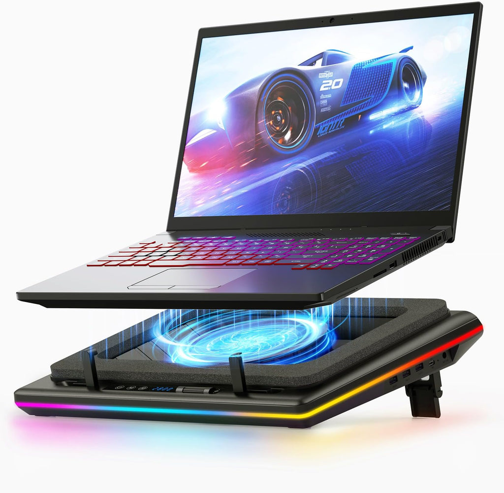 RGB Laptop Cooling Pad – 6 Fan High-Performance Cooler (Coolcold K40)