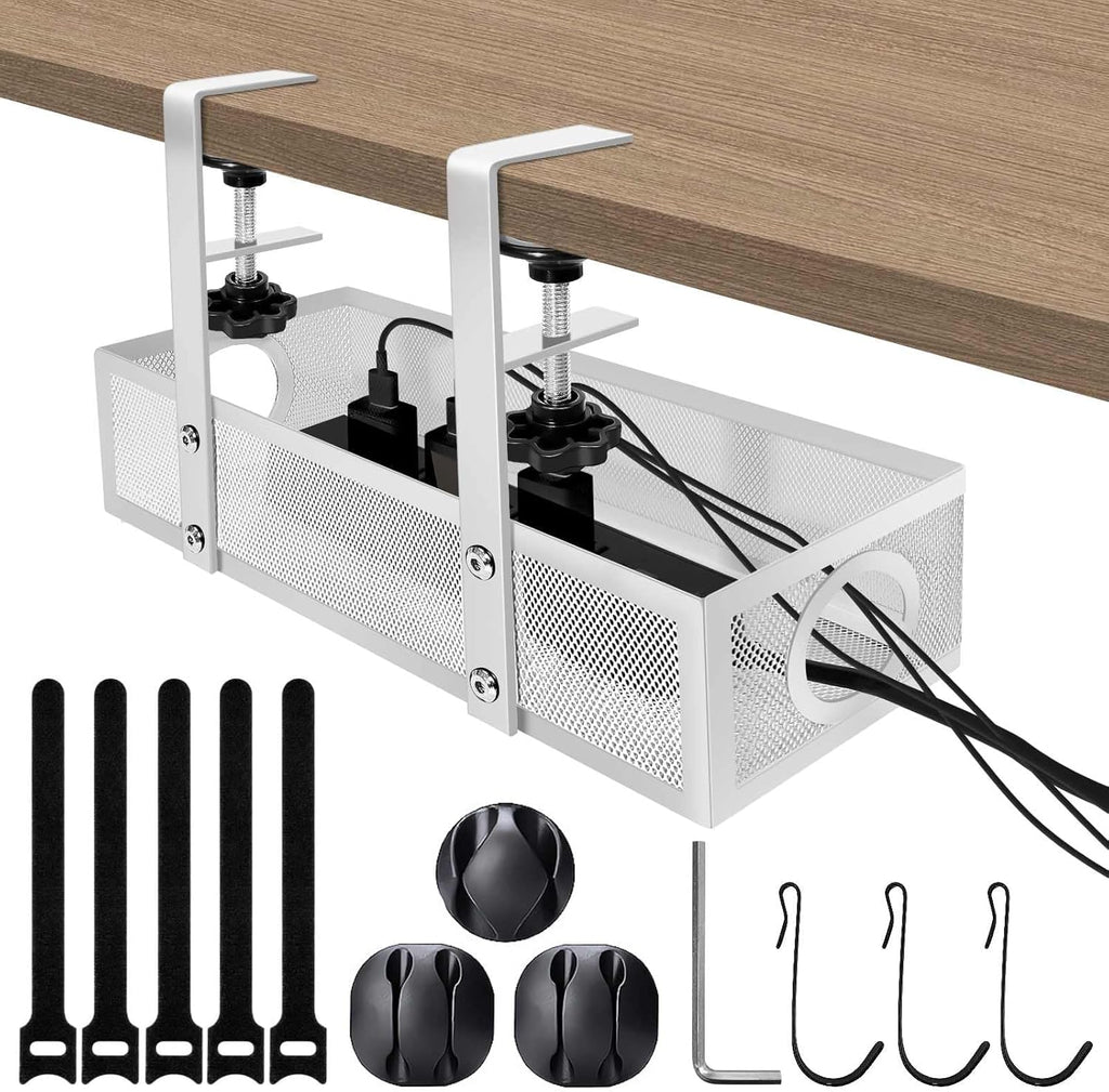 Cable Organizer Box – Desktop Power Strip & Cable Management Station