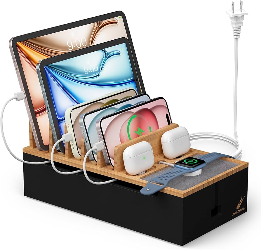 Cable Organizer Box – Desktop Power Strip & Cable Management Station