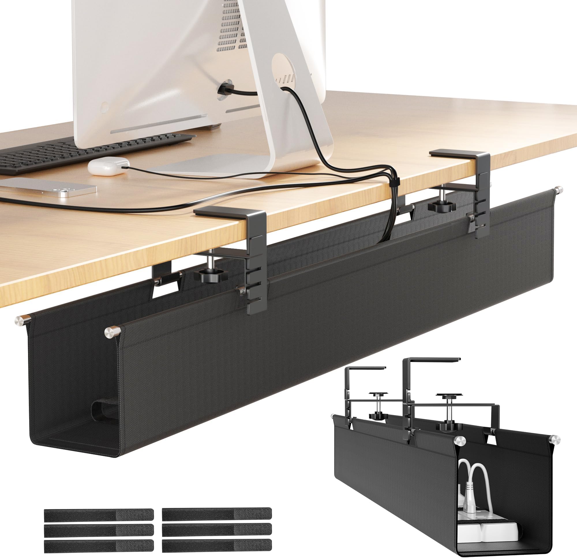 Cable Organizer Box – Desktop Power Strip & Cable Management Station