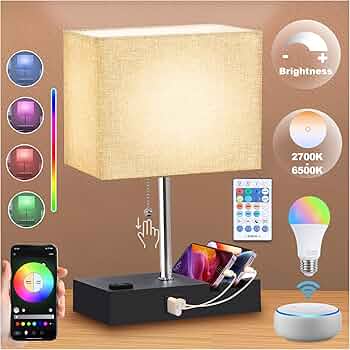 Smart RGB WiFi LED Desk Lamp with Touch Dimmer – App Controlled Reading Light