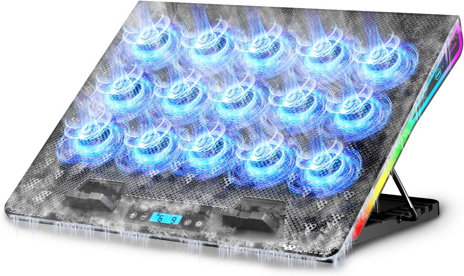 RGB Laptop Cooling Pad – 6 Fan High-Performance Cooler (Coolcold K40)
