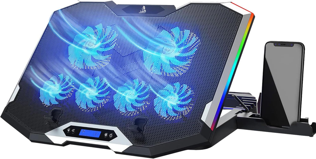 RGB Laptop Cooling Pad – 6 Fan High-Performance Cooler (Coolcold K40)
