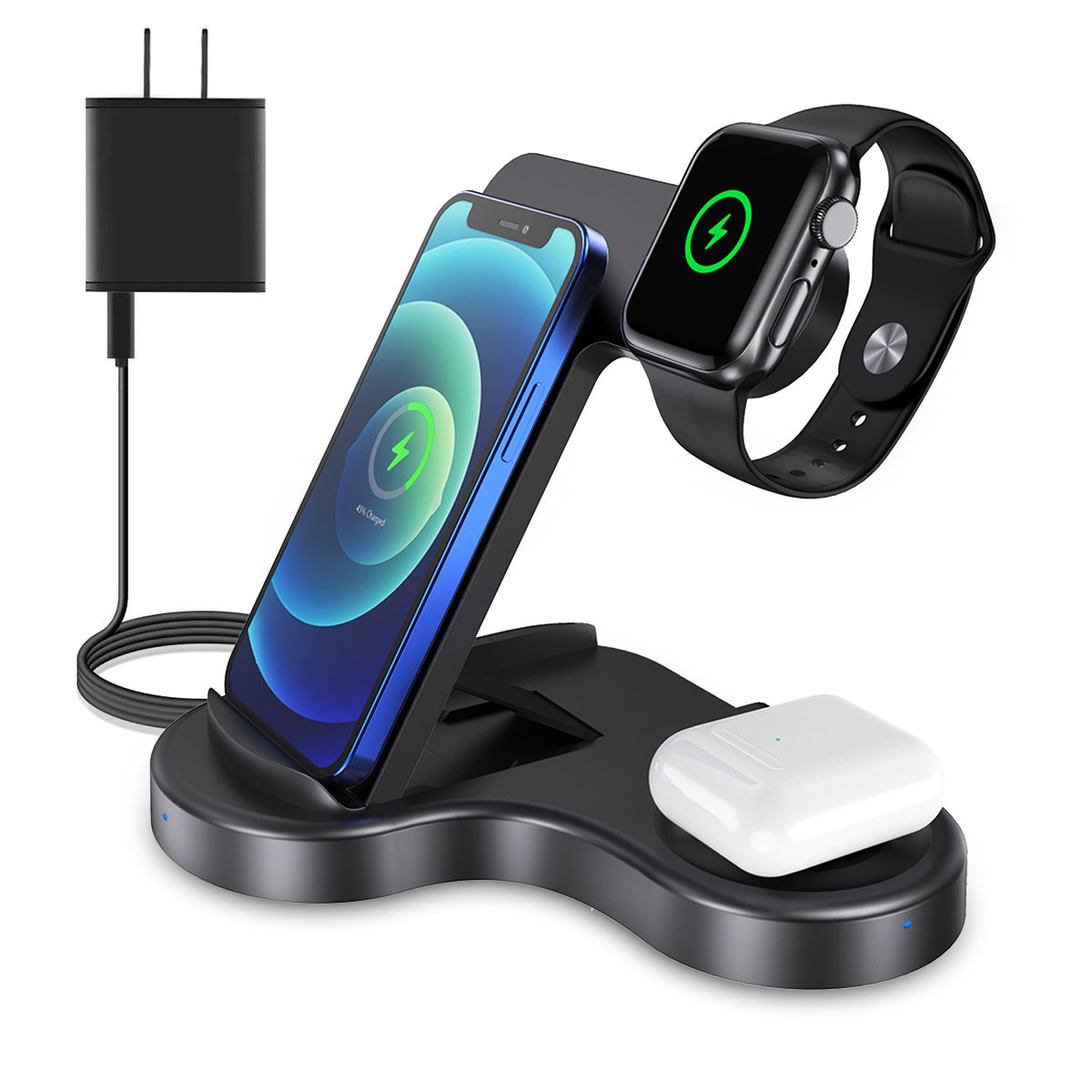 Wireless Charging Stand 3-in-1 – iPhone, Apple Watch & AirPods Charging Dock