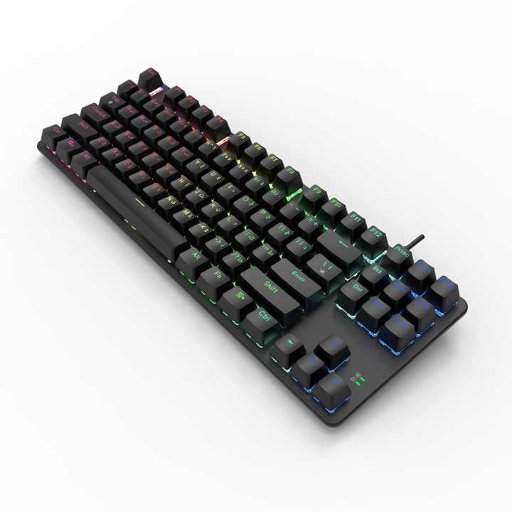 RGB Mechanical Gaming Keyboard – TKL Compact 87 Key Backlit with Blue Switches