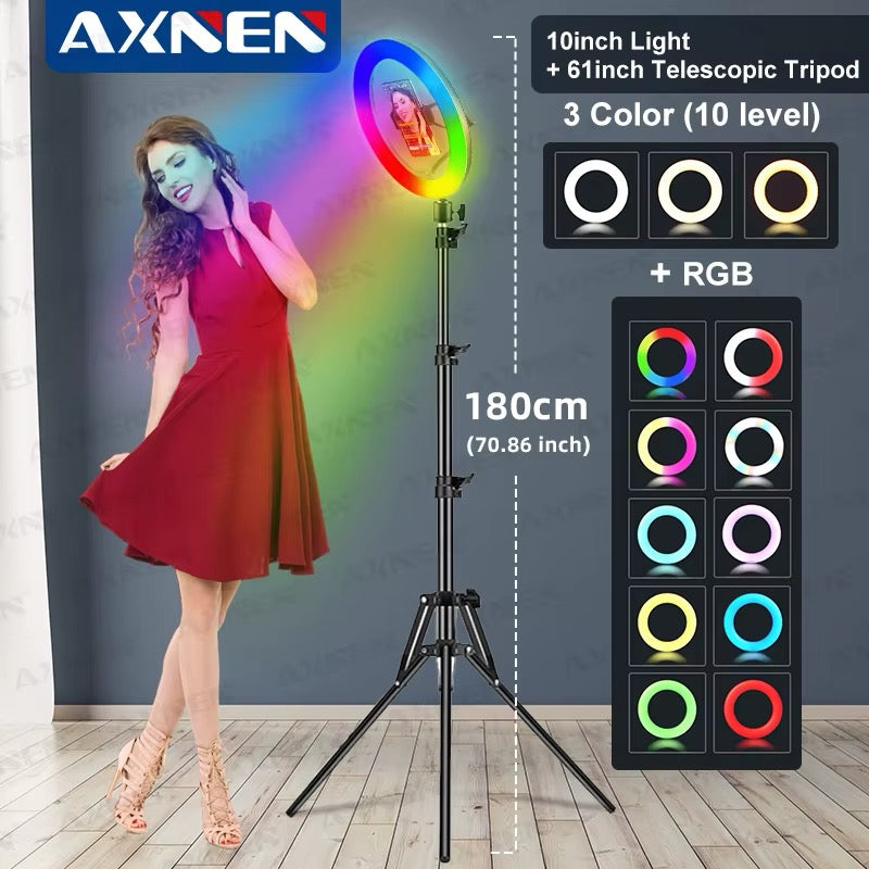 10" Ring Light with Phone Holder for Gaming & Streaming