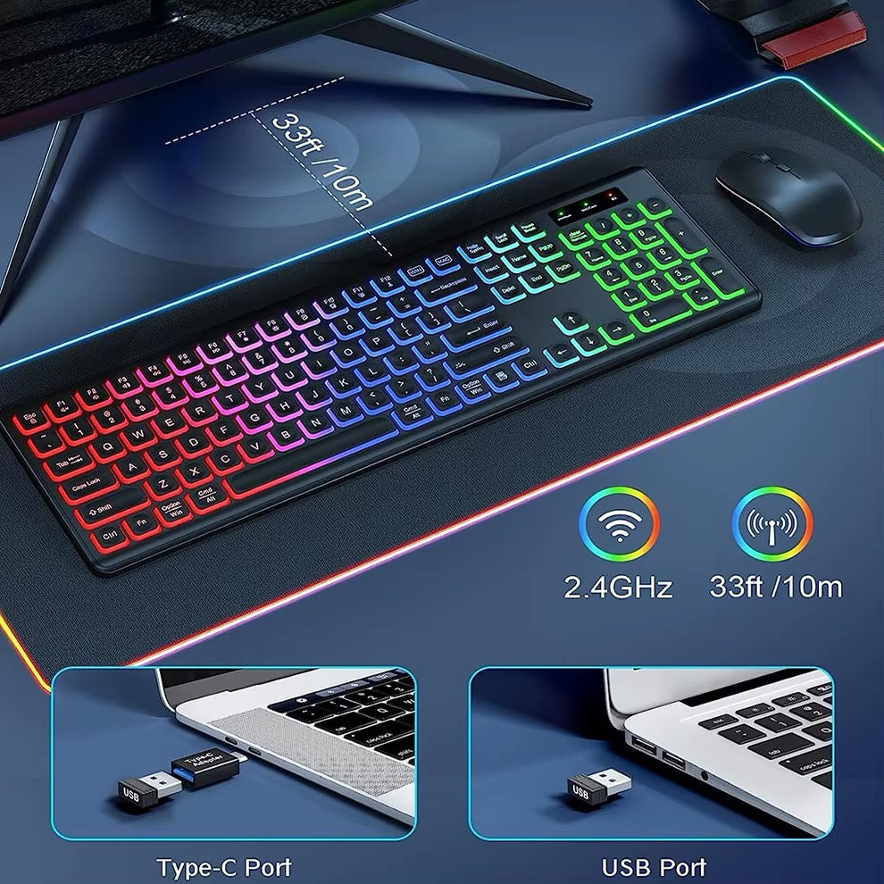 2.4G Wireless Keyboard Mouse Combo