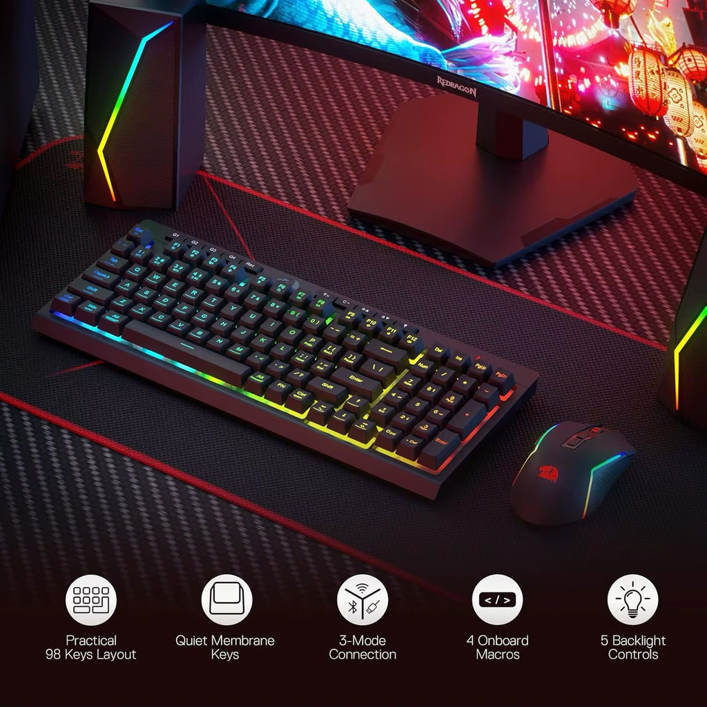Redragon S142 Wireless Gaming Keyboard & Mouse Combo