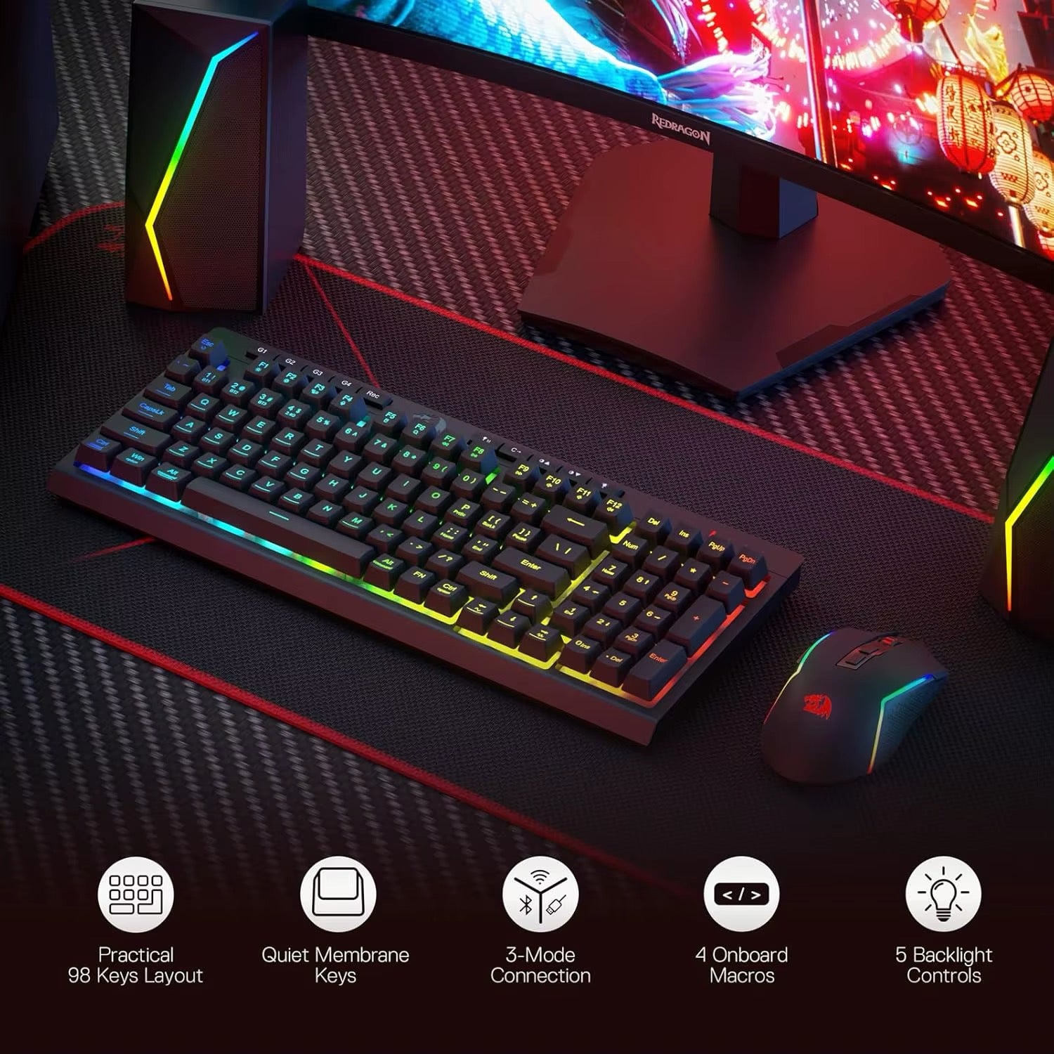 Redragon S142 Wireless Gaming Keyboard & Mouse Combo