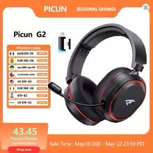 Picun G2 2.4G Wireless Gaming Headset Bluetooth Headphones