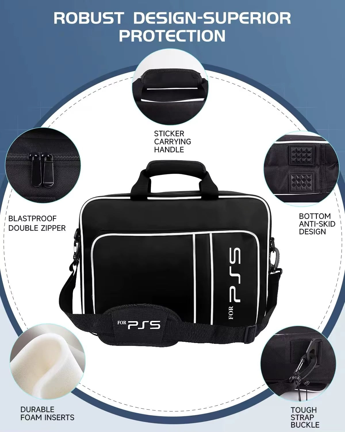 PS5 Travel Case for PS5 Protective Case Bag
