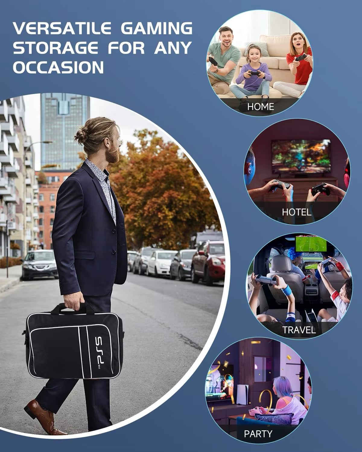PS5 Travel Case for PS5 Protective Case Bag