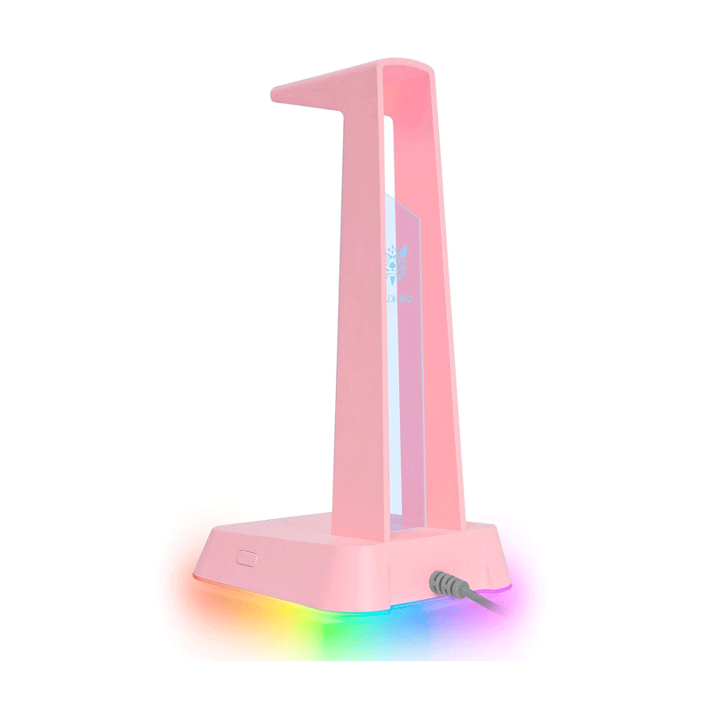 ONIKUMA Headphone Stand With RGB Light Headset Holder With 3*USB Ports & 3.5mm Headphone Jack For PC Gamers