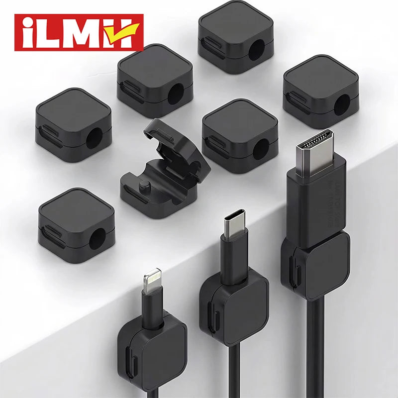 Adhesive Cable Management Clips Under Desk Cord Organizer