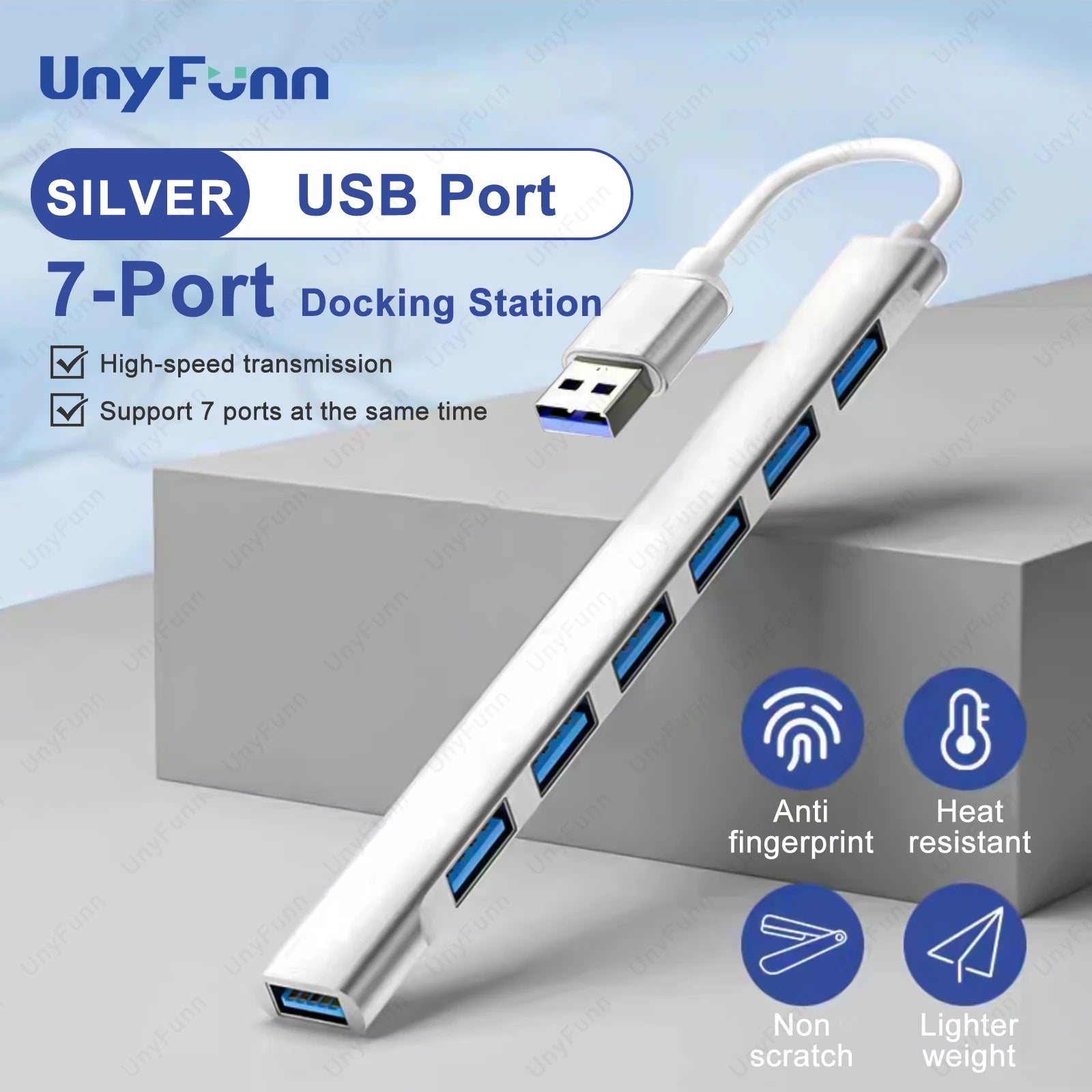 7-in-1 USB-C Hub Docking Station HDMI USB 3.0 SD Card