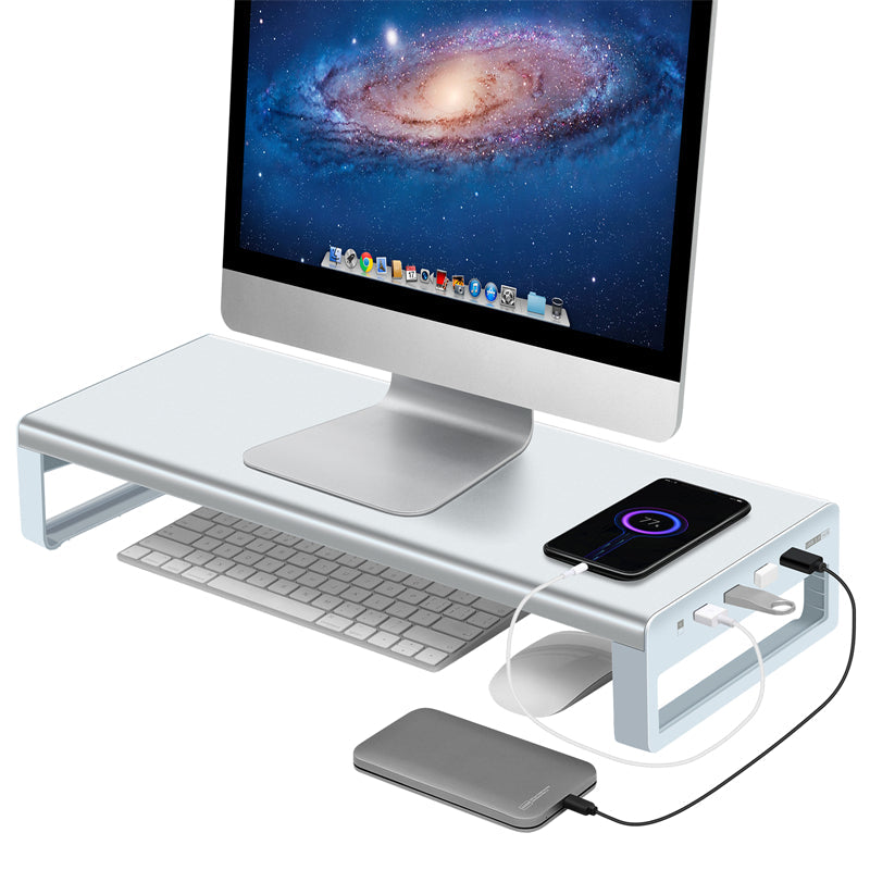 Monitor Stand Riser with USB 3.0 Hub & Storage Shelf (VAYDEER)