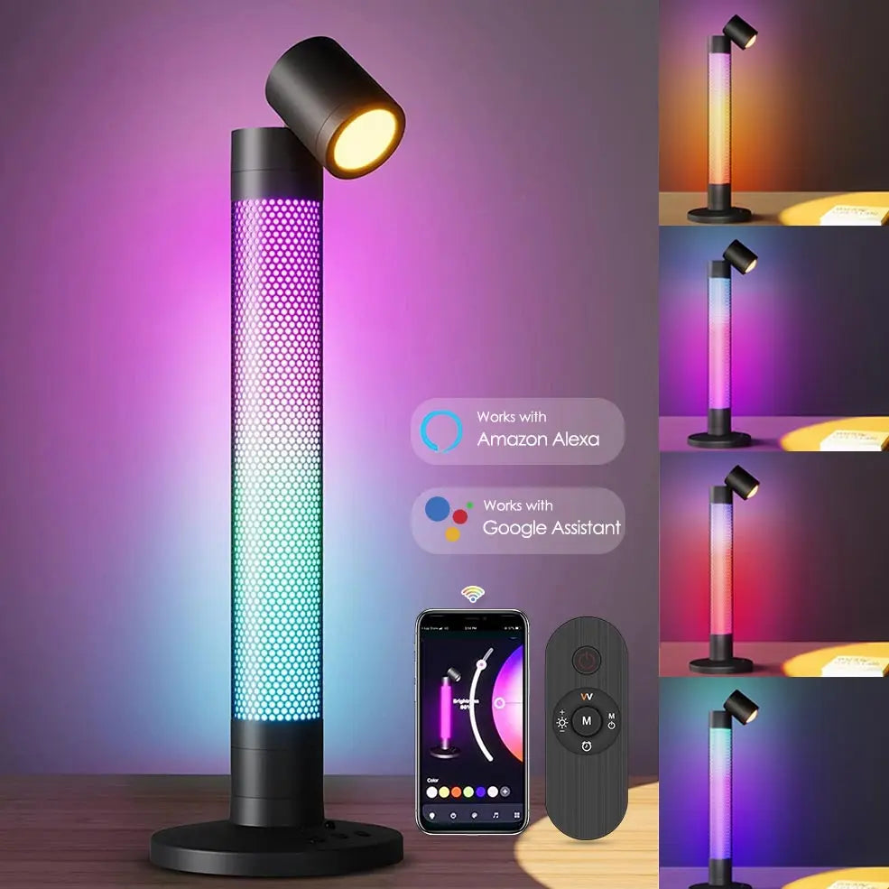 Smart RGB WiFi LED Desk Lamp with Touch Dimmer – App Controlled Reading Light