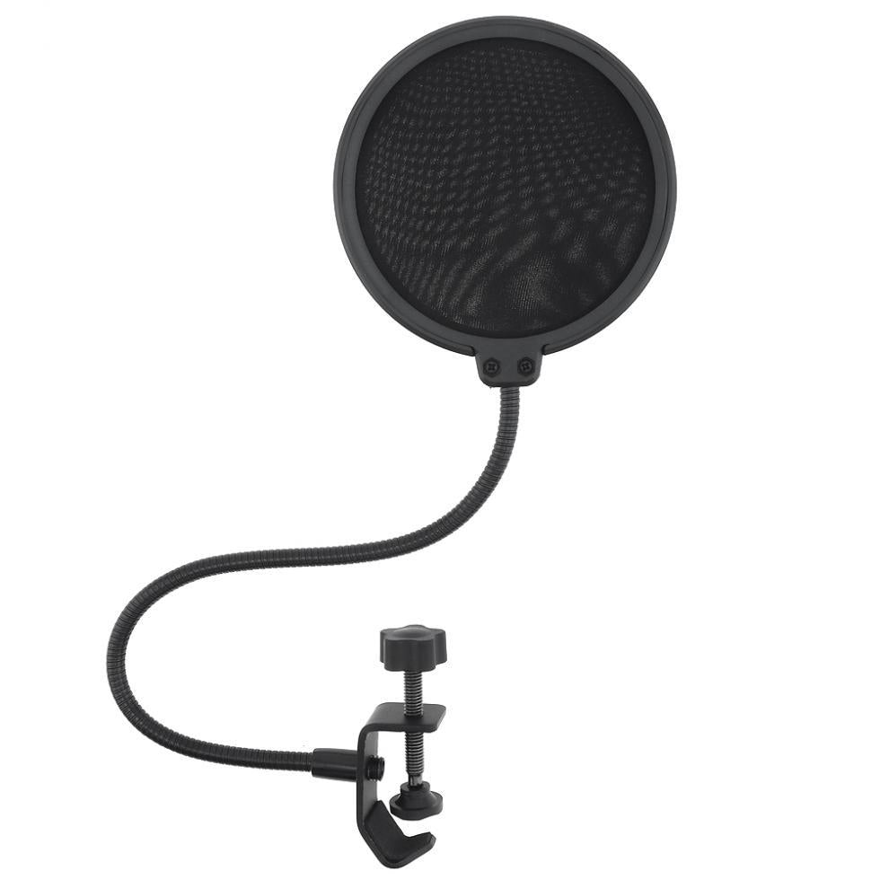Dual-Layer Microphone Pop Filter 100mm – Studio Recording Windscreen