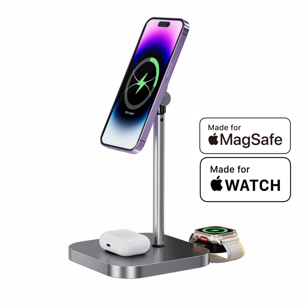 Wireless Charging Stand 3-in-1 – iPhone, Apple Watch & AirPods Charging Dock